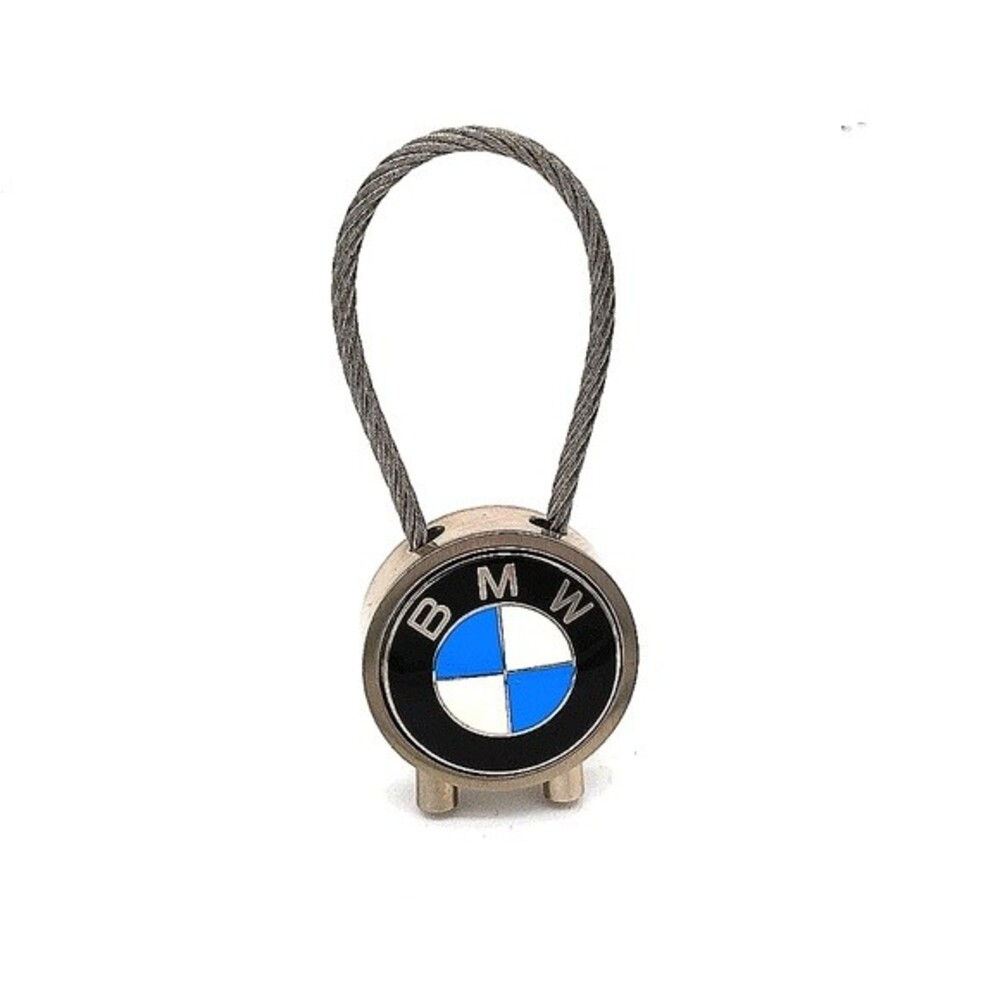 Authentic BMW Keychain Key Fob in Brushed Stainless Steel
